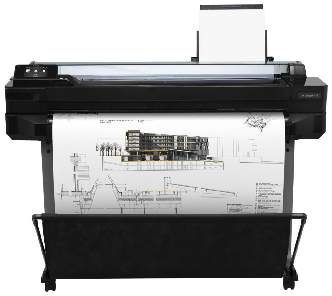 00070 -- 000 (562) PLOTTER HP DESINJET T520 INKJET GETTO DI INCHIOSTRO COLORI GRANDI FORMATI A0 A1 A2 A3 A4 WIFI TESTINA NUOVA GARANZIA HP - immagine 1