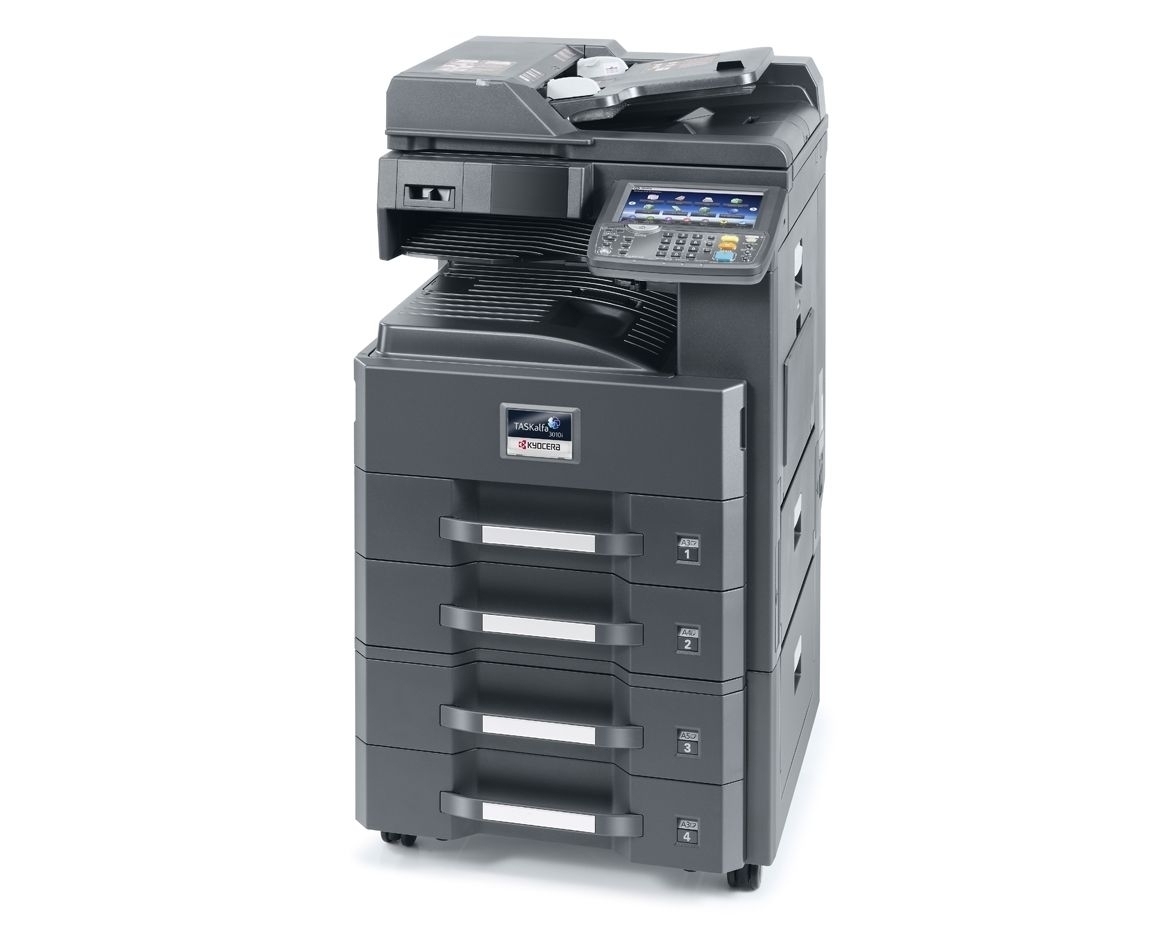 61 -- 000 (149) KYOCERA TASKALFA 3010i STAMPANTE LASER MULTIFUNZIONE A3 BN RETE F-R FUSORE NUOVO - immagine 1